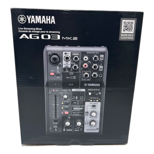 YAMAHA (ヤマハ) ライブストリーミングミキサー USBケーブル欠品 AG03MK2 通電確認のみ｜トレファクONLINE