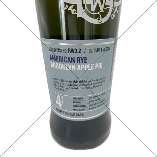 スコッチモルトウイスキーソサイエティー (-) RW3.2 アメリカン ライ ウィスキー 4年 700ml