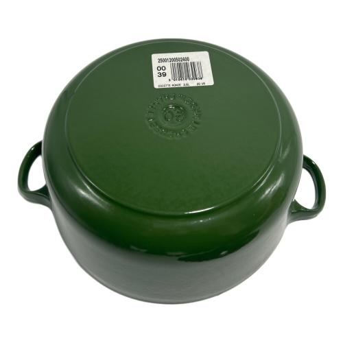 LE CREUSET (ルクルーゼ) 両手鍋 グリーン cocotte ronde 2.6L