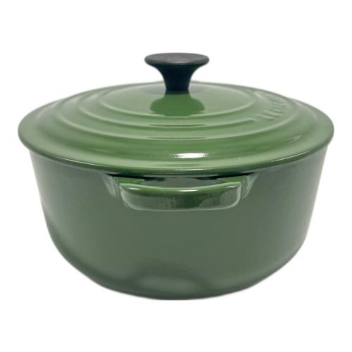 LE CREUSET (ルクルーゼ) 両手鍋 グリーン cocotte ronde 2.6L