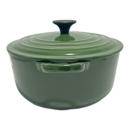 LE CREUSET (ルクルーゼ) 両手鍋 グリーン cocotte ronde 2.6L