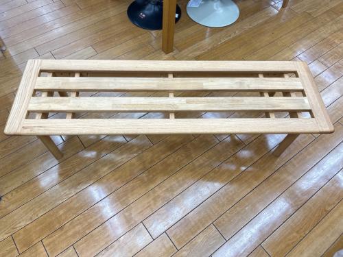 ニトリ ベンチ グレー 毛玉有 オークエスト 幅130cm