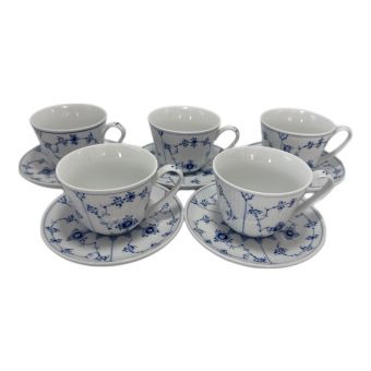 ROYAL COPENHAGEN (ロイヤル・コペンハーゲン) カップ&ソーサー ブルーフルーテッド・プレイン 5Pセット