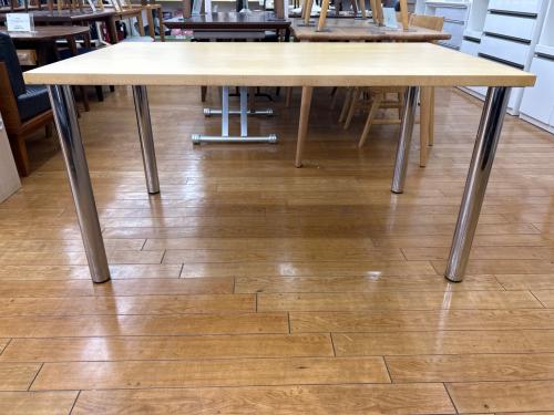 innovator (イノベーター) ダイニングテーブル ナチュラル×シルバー POLAR 幅135cm