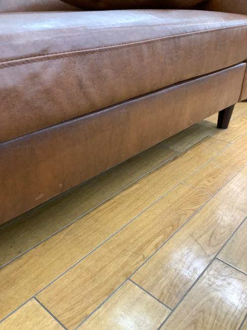 カウチソファー ブラウン