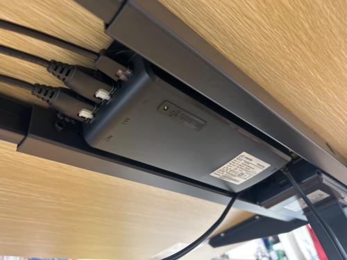 関家具 (セキカグ) 電動昇降デスク ナチュラル×ブラック HOPシリーズ 180×90×70～115cm