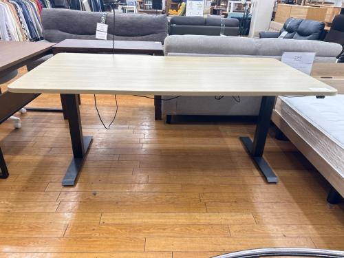 関家具 (セキカグ) 電動昇降デスク ナチュラル×ブラック HOPシリーズ 