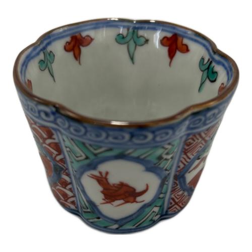 ぐい呑み 京焼・清水焼 色絵間取窯 昭阿弥