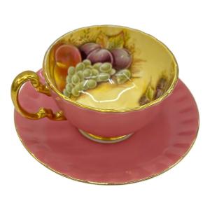 Aynsley (エインズレイ) カップ&ソーサー ピンク オーチャードゴールド