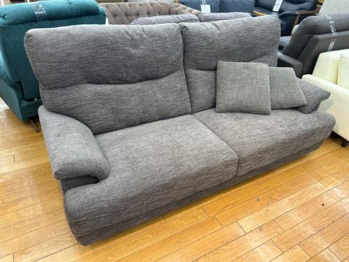 レイコージャパン 3人掛けソファー グレー 9636 布 幅:約196㎝