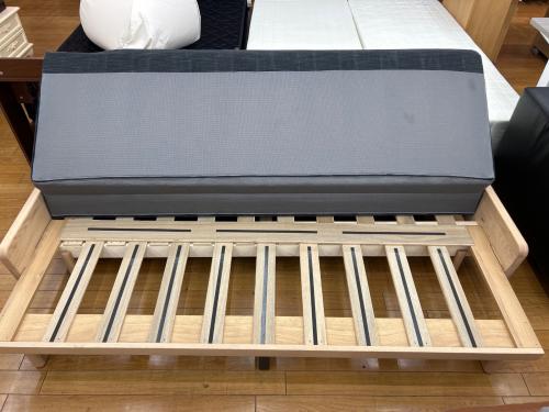 Meuble (モーブル) ソファーベッド ネイビー×ナチュラル ファブリック Rest 幅205cm