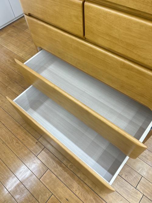 ニトリ ハイチェスト ナチュラル 53 6段 木製 オウカ