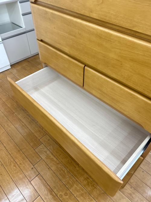 ニトリ ハイチェスト ナチュラル 53 6段 木製 オウカ