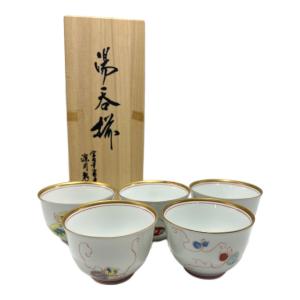 深川製磁 (フカガワセイジ) 湯呑み揃え 仙茶碗揃 花ひょうたん 5Pセット