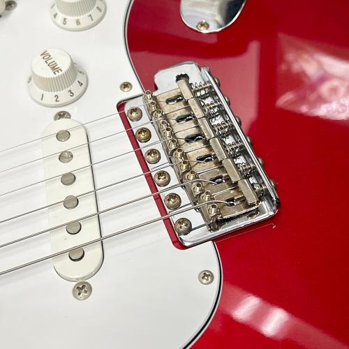 FENDER JAPAN エレキギター レッド/トラスロッド余裕あり/2025-10検品時12F2.25-1.75mm ストラトキャスター ST-STD 動作確認済み フジゲン製/94-95年製 日本製 T028901