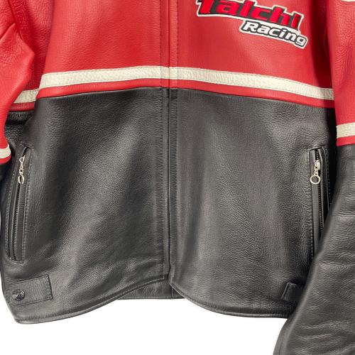 rstaichi (タイチ) レーシングレザージャケット メンズ SIZE XL レッド×ブラック 着脱式メッシュインナー付