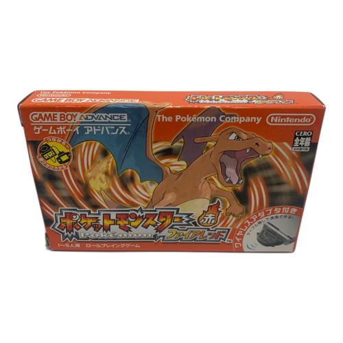 ポケットモンスター ファイアレッド[ワイヤレスアダプタ同梱] ゲームボーイアドバンス用ソフト ソフト・ワイヤレスアダプタ欠品 -