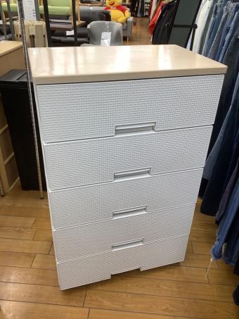 ウッドトッププラチェスト  ナチュラル×ホワイト