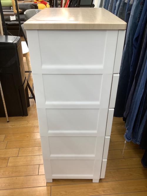 ウッドトッププラチェスト  ナチュラル×ホワイト