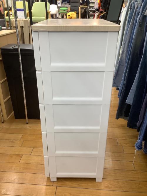 ウッドトッププラチェスト  ナチュラル×ホワイト