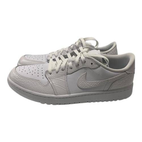 NIKE (ナイキ) ゴルフシューズ DD9315-110 AIR JORDAN1 LOW “Crocodile Skin” メンズ SIZE 29.5cm ホワイト