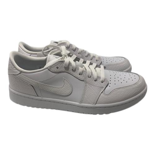 NIKE (ナイキ) ゴルフシューズ DD9315-110 AIR JORDAN1 LOW “Crocodile Skin” メンズ SIZE 29.5cm ホワイト