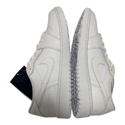 NIKE (ナイキ) ゴルフシューズ DD9315-110 AIR JORDAN1 LOW “Crocodile Skin” メンズ SIZE 29.5cm ホワイト