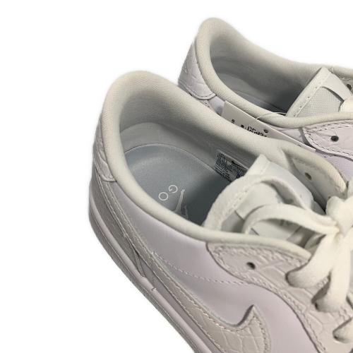 NIKE (ナイキ) ゴルフシューズ DD9315-110 AIR JORDAN1 LOW “Crocodile Skin” メンズ SIZE 29.5cm ホワイト