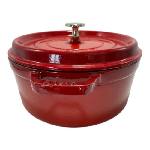 Staub (ストウブ) 鍋 1102406 SIZE 24cm レッド ココット・ロンド