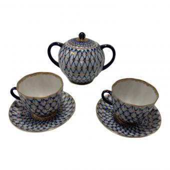 カップ&ソーサー Imperial Porcelain コバルトネット