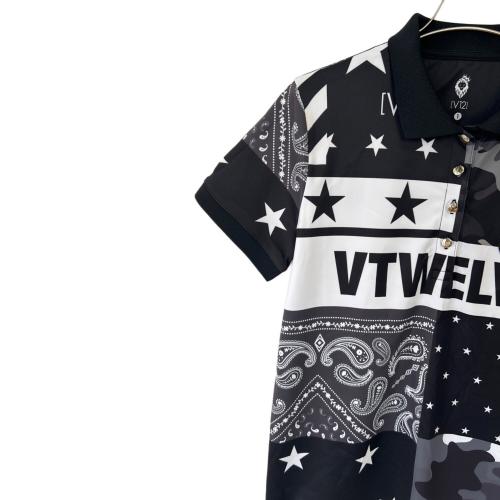 V12 (ヴィトゥエルブ) ゴルフウェア(トップス) V122110-CT20 レディース SIZE 1 ブラック×ホワイト