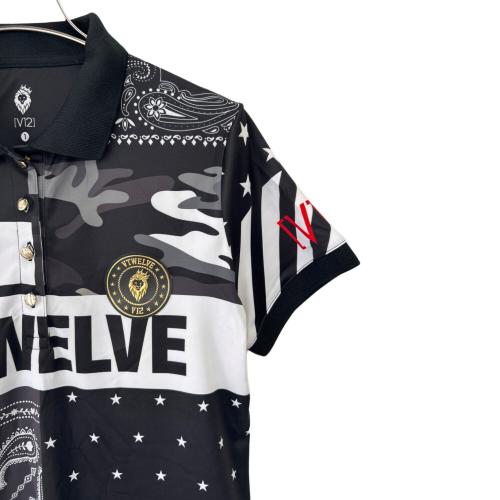 V12 (ヴィトゥエルブ) ゴルフウェア(トップス) V122110-CT20 レディース SIZE 1 ブラック×ホワイト