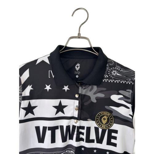 V12 (ヴィトゥエルブ) ゴルフウェア(トップス) V122110-CT20 レディース SIZE 1 ブラック×ホワイト