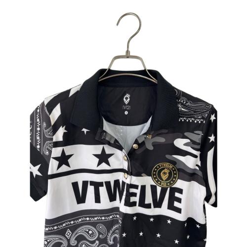 V12 (ヴィトゥエルブ) ゴルフウェア(トップス) V122110-CT20 レディース SIZE 1 ブラック×ホワイト