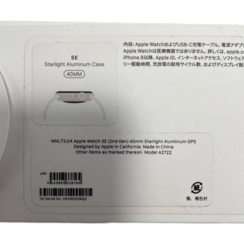 Apple (アップル) GPSモデル Apple Watch SE(第二世代) MNL73J/A A2722