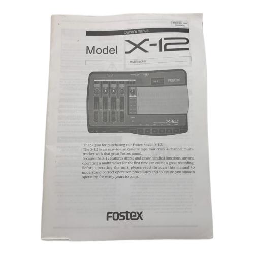 Fostex (フォステクス) カセットマルチトラックレコーダー X-12 ※現状販売