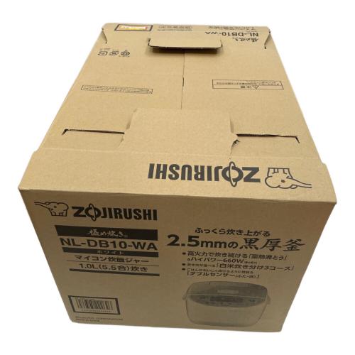 象印 (ゾウジルシ) マイコン炊飯ジャー NL-DB10-WA 2023年製 5.5合(1.0L)
