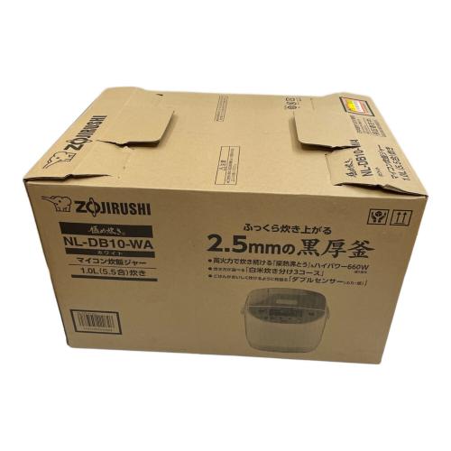 象印 (ゾウジルシ) マイコン炊飯ジャー NL-DB10-WA 2023年製 5.5合(1.0L)