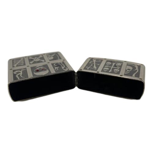 ZIPPO (ジッポ) オイルライター 2005年製 ドクロ スカル 両面