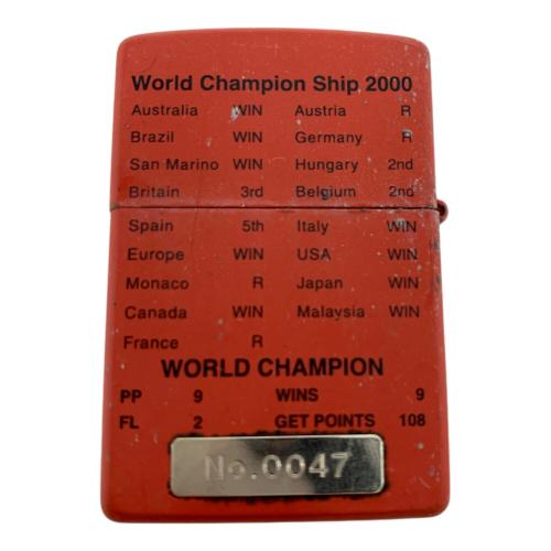 ZIPPO (ジッポ) オイルライター 2000年 ミハエル・シューマッハ  ワールドチャンピオンモデル