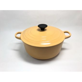 LE CREUSET 両手鍋 イエロー