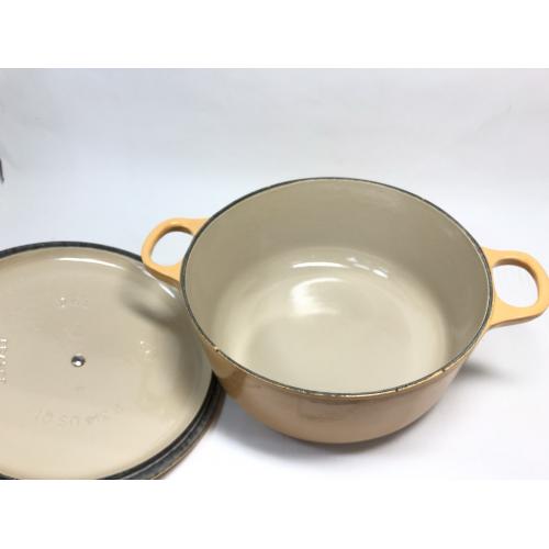 LE CREUSET 両手鍋 イエロー