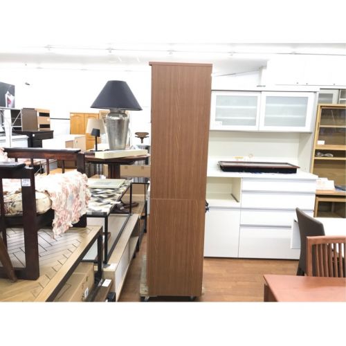 UNICO (ウニコ) レンジボード ライトブラウン×シルバー 2枚扉 STRADA