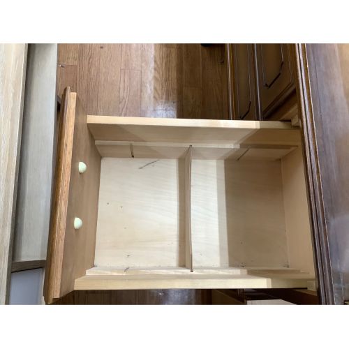 karimoku (カリモク) 1面ドレッサー ブラウン 1枚扉　引き出し付 上段引出取手後付け難有