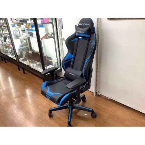 DXRACER (デラックスレーサー) ゲーミングチェア ブラック×ブルー