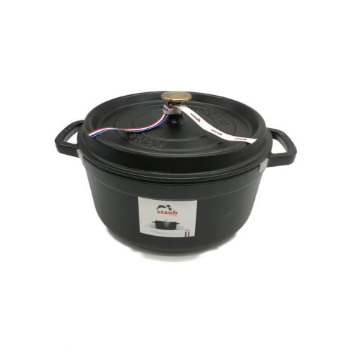Staub (ストウブ) ストーンウェア・ラウンドココット24cm ブラック