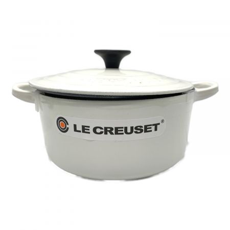 LE CREUSET (ルクルーゼ) 両手鍋 ホワイト USED 18cm
