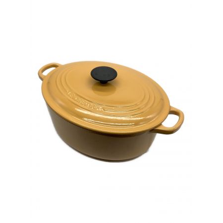 LE CREUSET (ルクルーゼ) 両手鍋 イエロー ココットオーバル27cm 