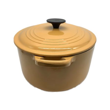 LE CREUSET (ルクルーゼ) 両手鍋 イエロー ココットオーバル27cm
