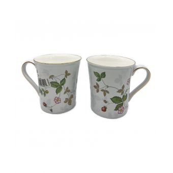 Wedgwood (ウェッジウッド) マグカップ ブルー 3267765090 ワイルドストロベリーパステル ペア